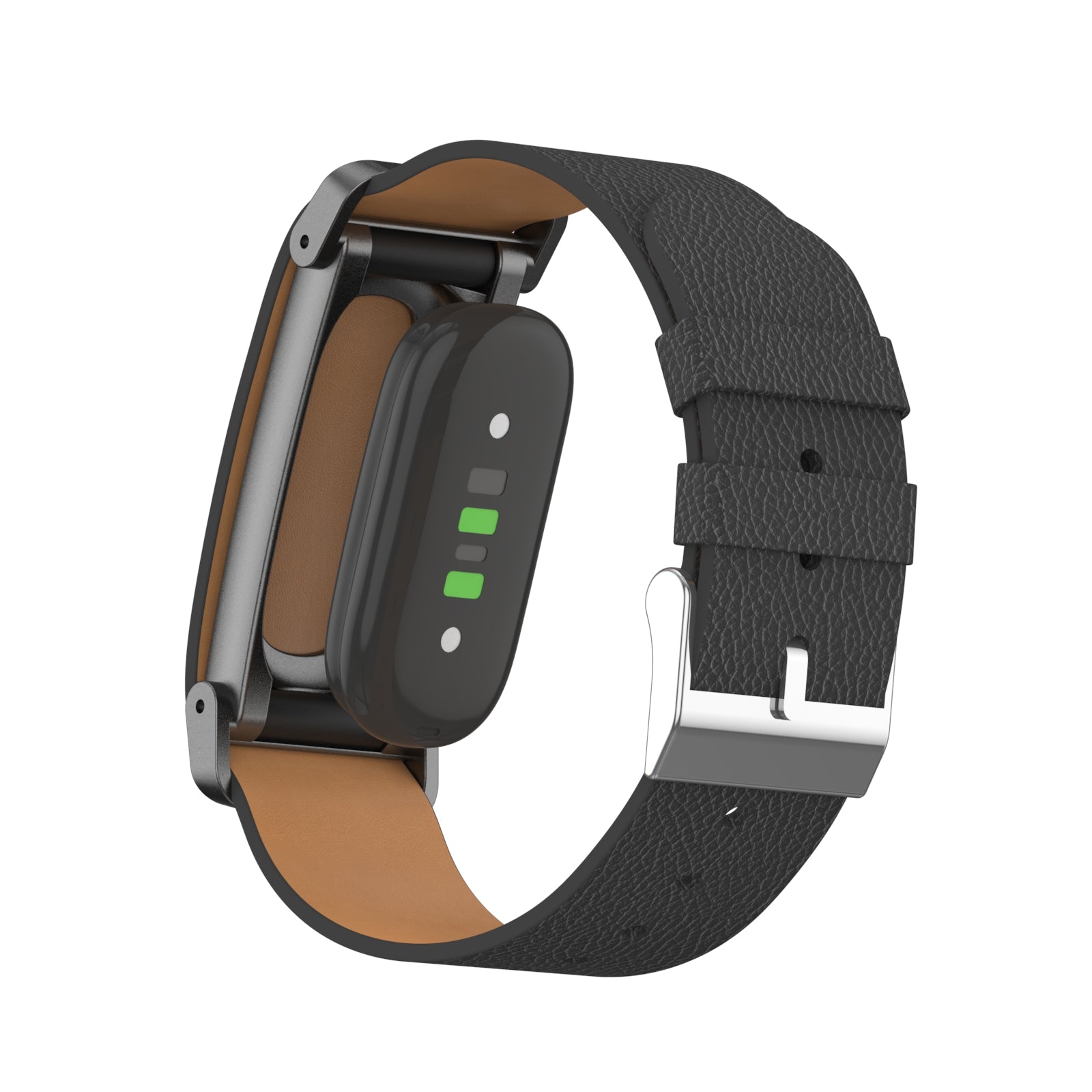 Correa cuero litchi Fitbit Air (negro)