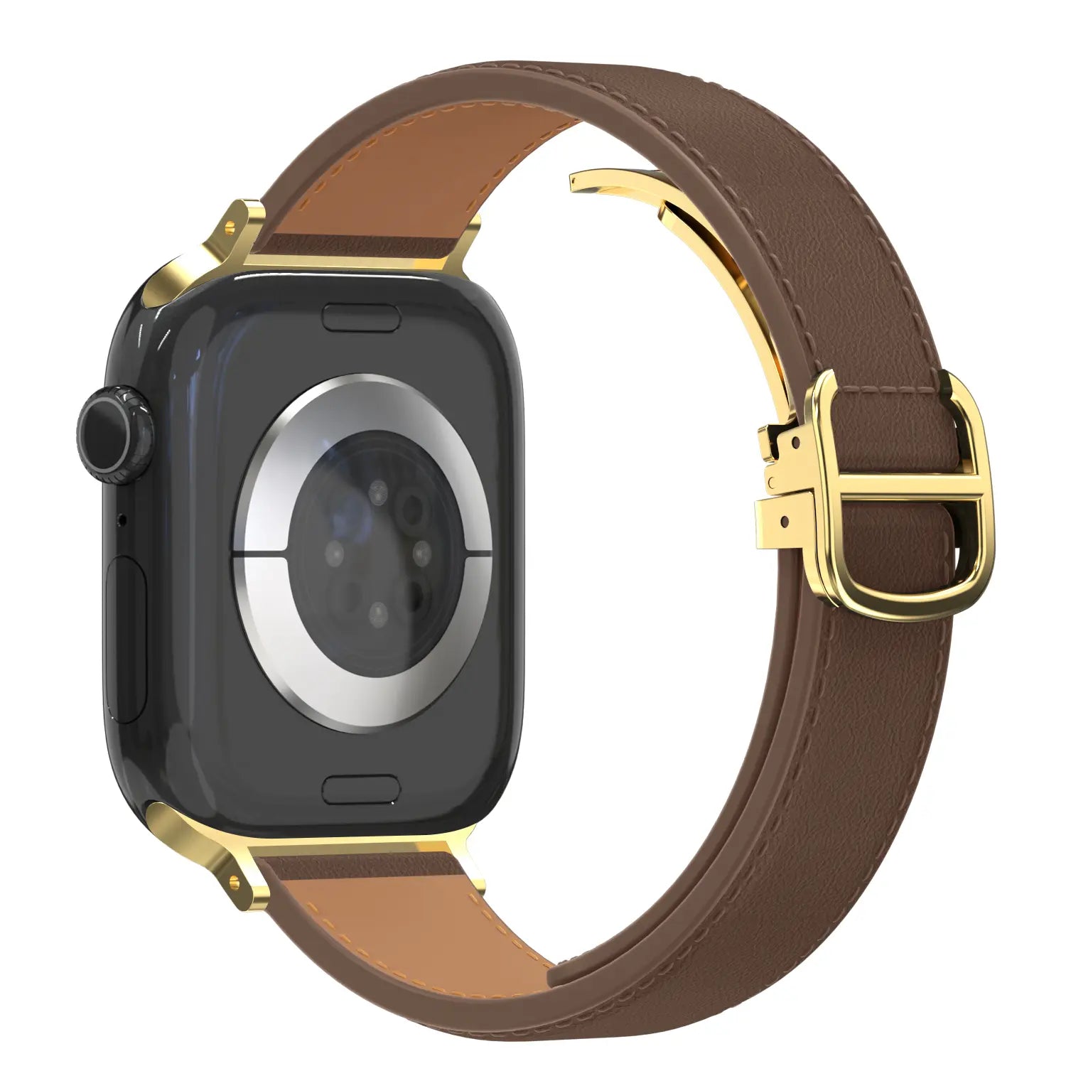 Bandz Correa cuero 'D-Type' Apple Watch (marrón oscuro)