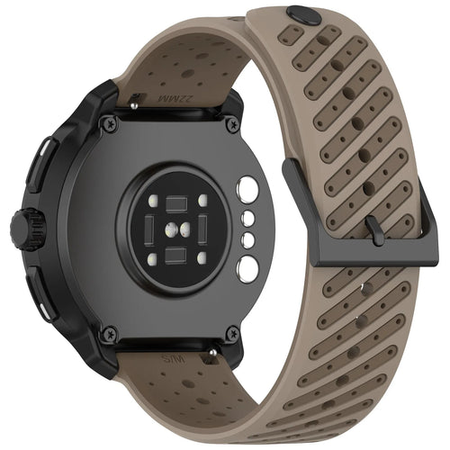Coros Pace 4 Striped Silicone Strap (Brown)