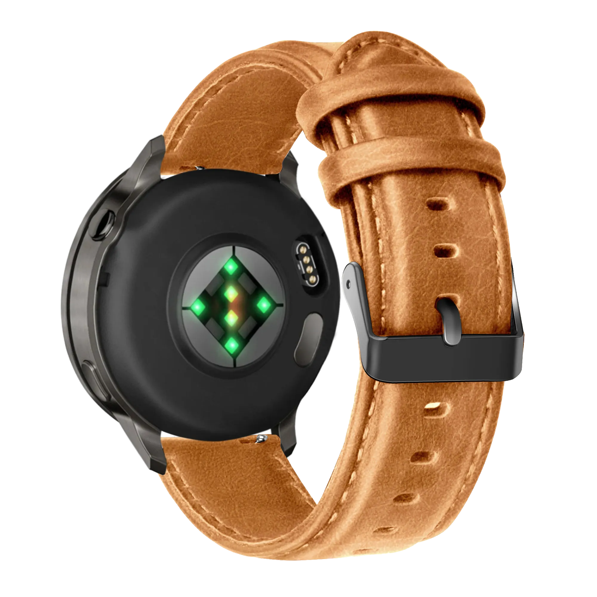 Bandz Garmin Forerunner 570 - 47mm Leather Strap 'Classic' (Brown)