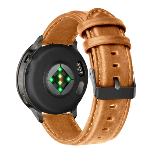 Bandz Garmin Vivomove Luxe Leather Strap 'Classic' (Brown)