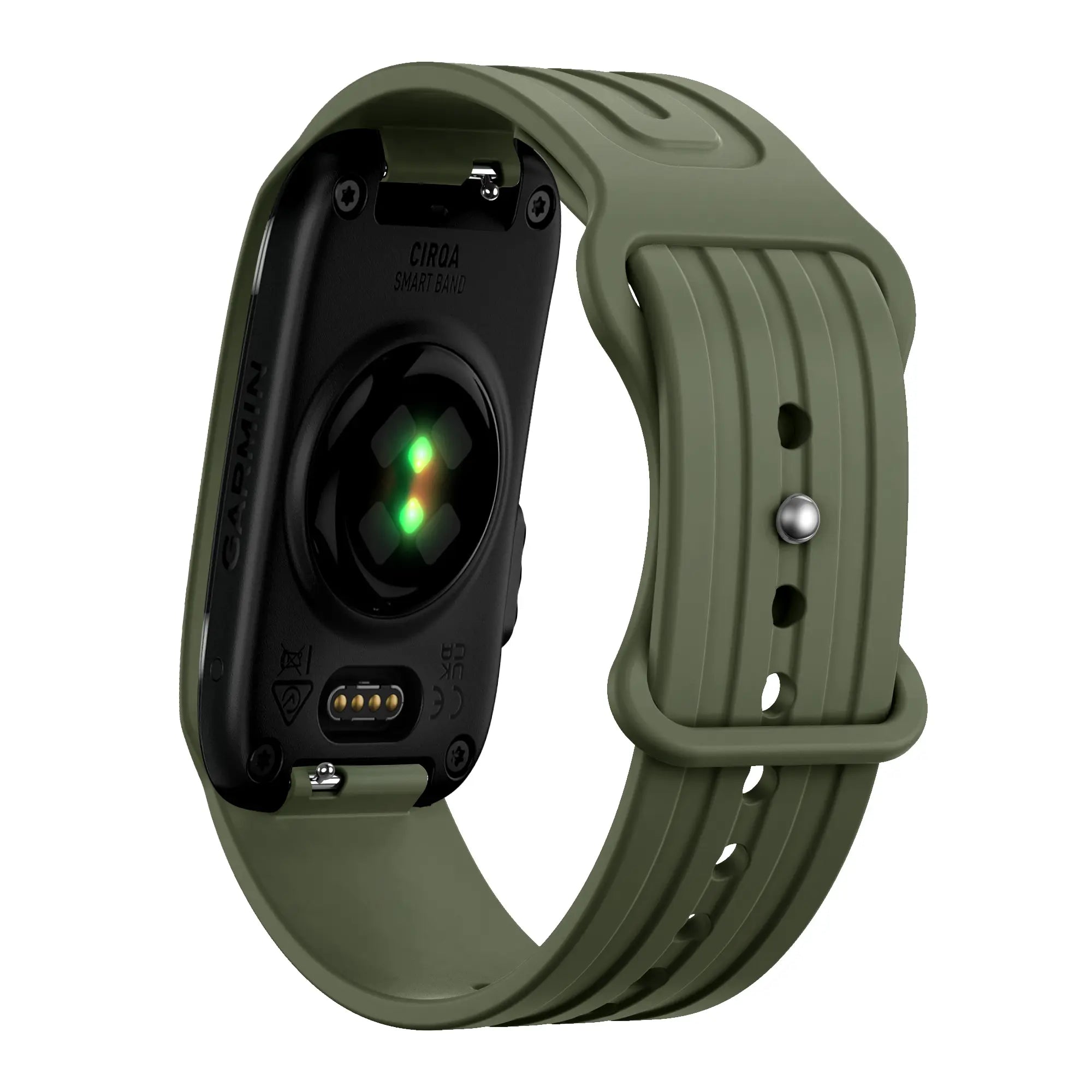 Bandz Corea silicona 'Clásico' Garmin Cirqa (verde militar)