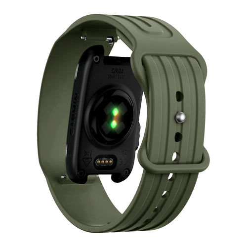 Bandz Corea silicona 'Clásico' Garmin Cirqa (verde militar)