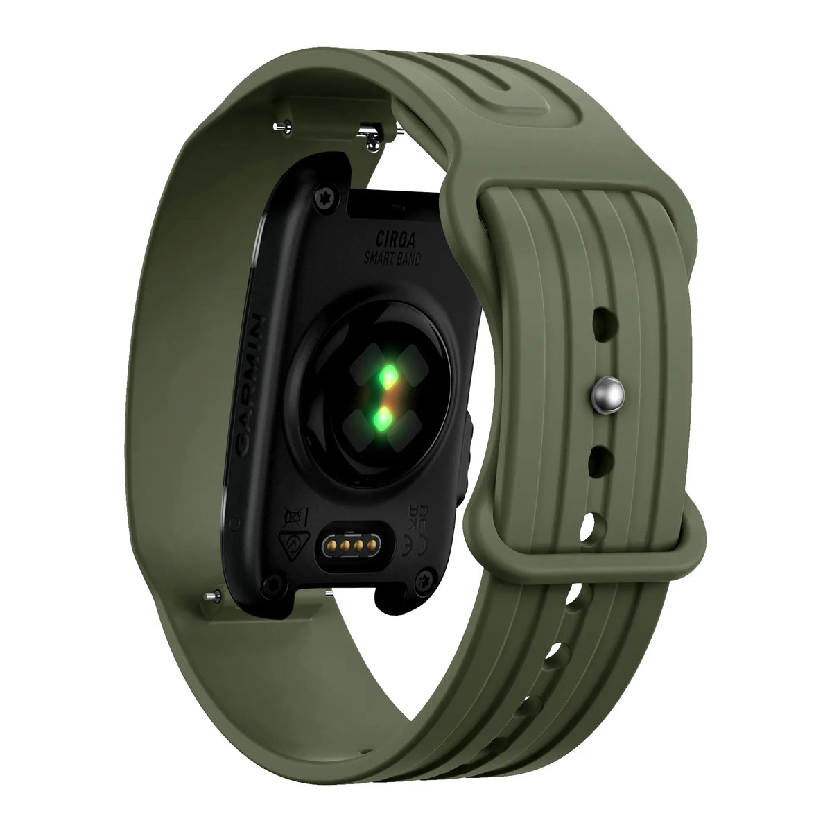 Bandz Corea silicona 'Clásico' Garmin Cirqa (verde militar)