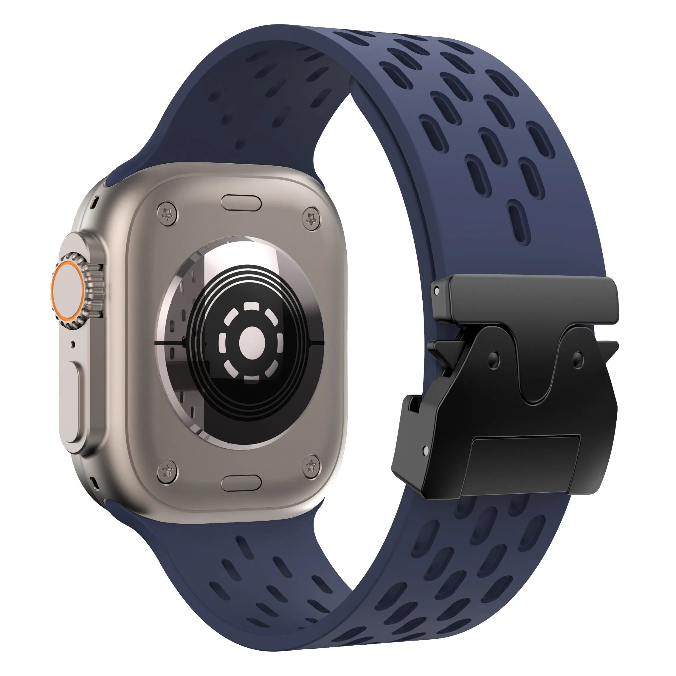 Apple Watch Silicone Air Strap with P-Buckle (Dark Blue)
