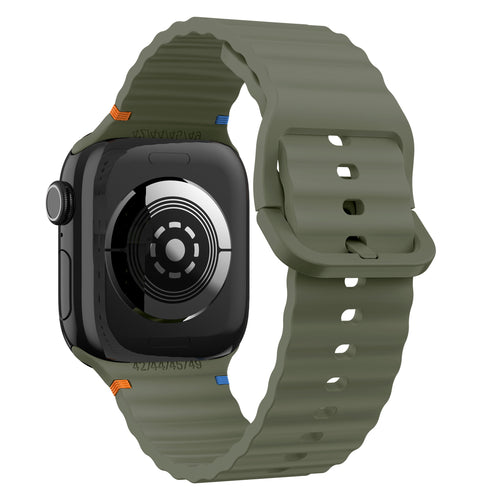 Correa ondulada Apple Watch Ultra (verde oscuro)