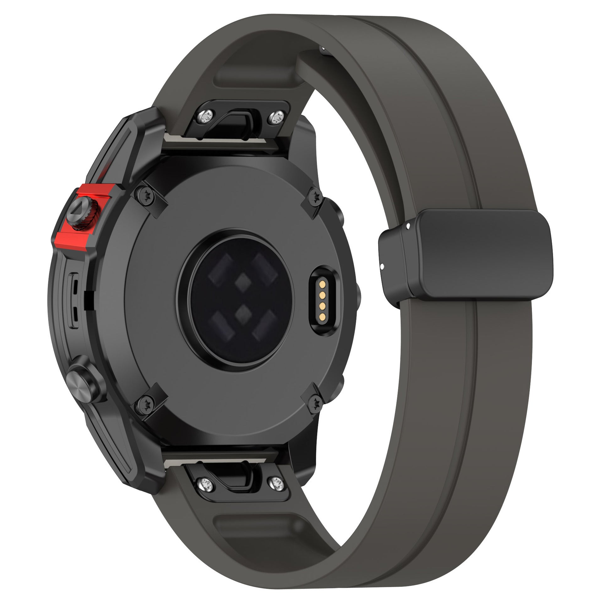Garmin Tactix 8 - 51mm D-Buckle Silicone Strap (Dark Grey)