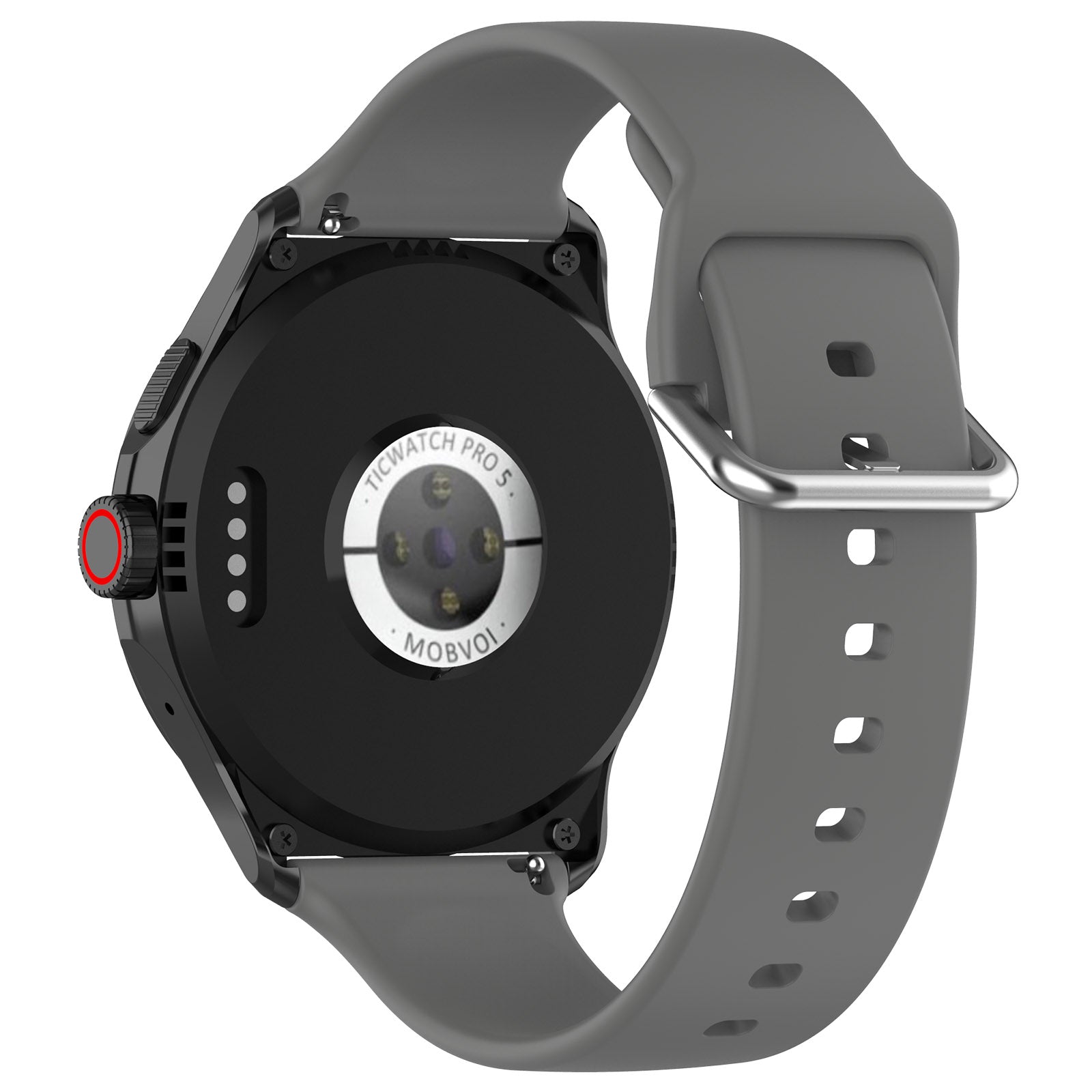 TicWatch Pro 5 Enduro Silicone Buckle Strap (Dark Grey)
