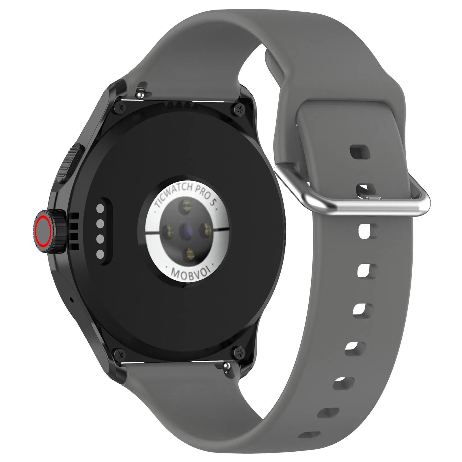 Correa silicona con hebilla TicWatch Pro 5 Enduro (gris oscuro)