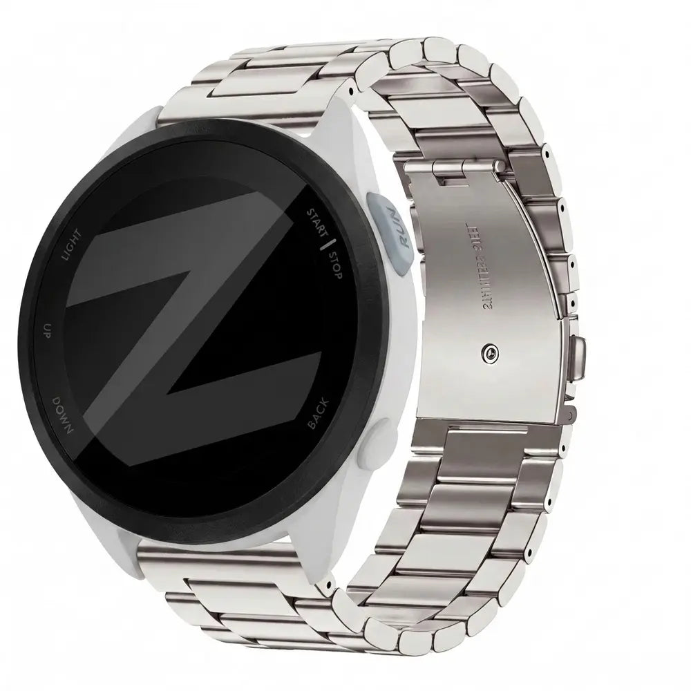 Bandz Garmin Forerunner 165 Steel Strap 'Classic' (Starlight)