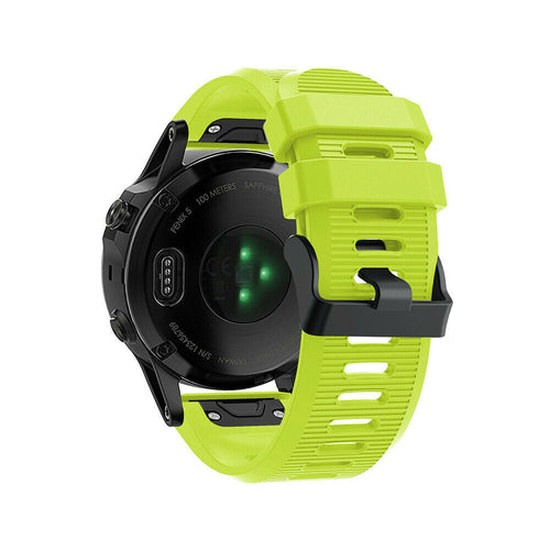 Correa silicona Garmin Fenix 5x/6x (verde claro)