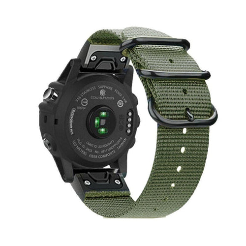 Correa nylon con hebilla Garmin Quatix 8 - 47mm (verde)
