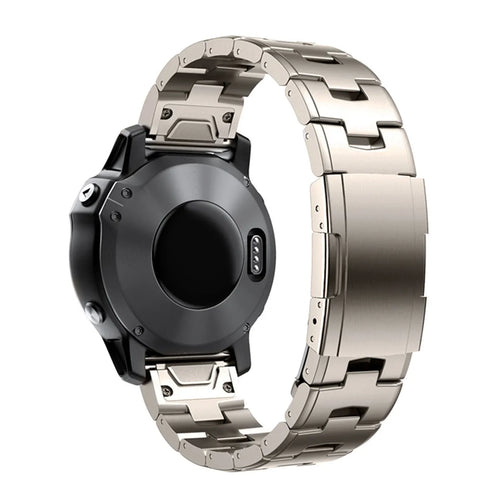 Titanium Strap, on a watch, 3/4 rear view