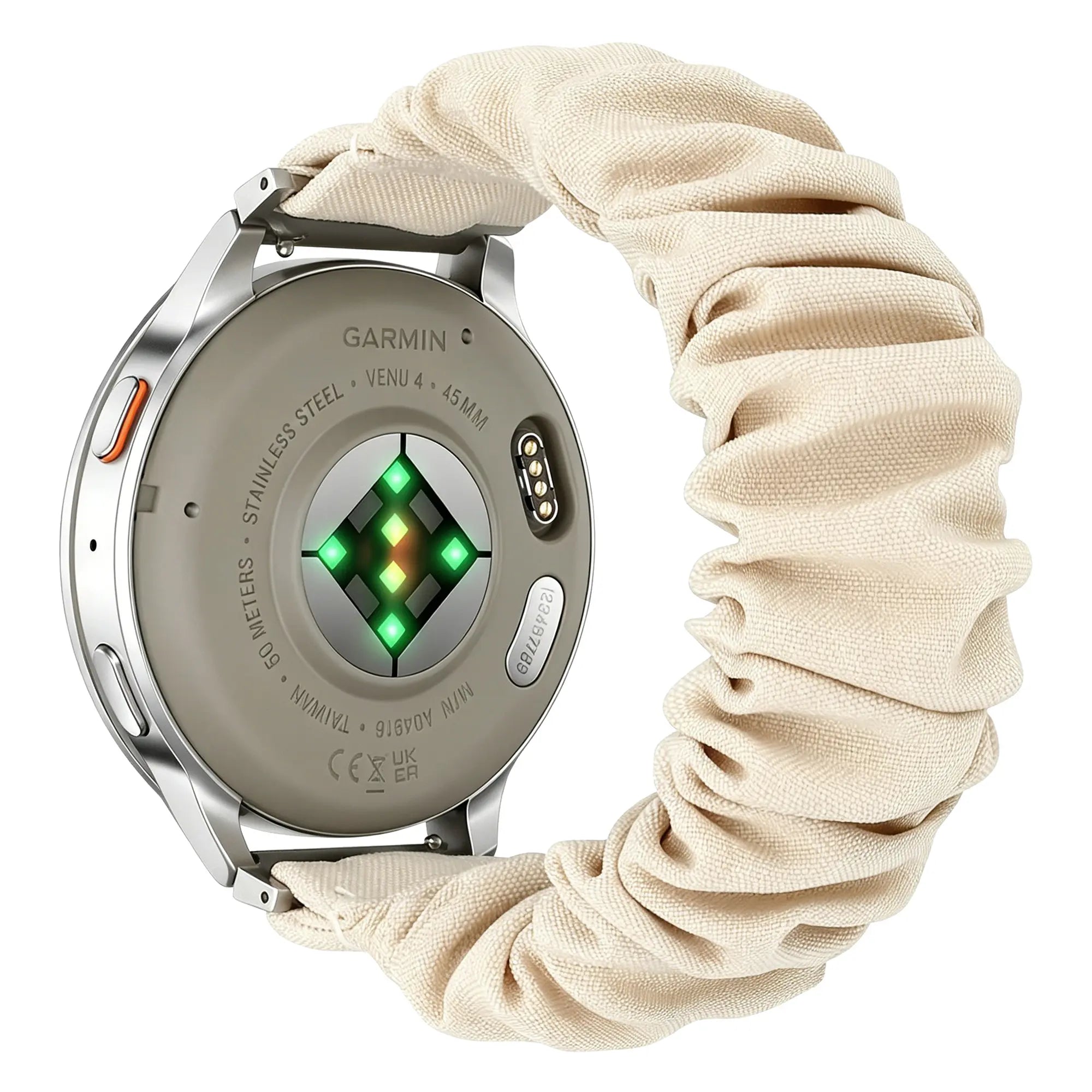 Correa elástica Garmin Forerunner 165 (blanco estrella)