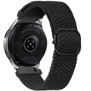 Correa reloj nylon tejida 20mm - universal (negro)