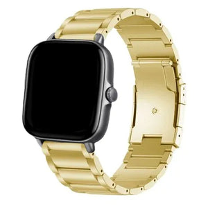 Titanium Strap, gold, on a watch, 3/4 rear view
