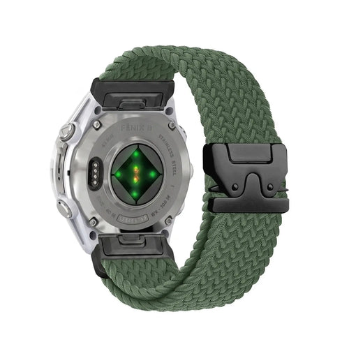 Garmin Forerunner 935 Braided Strap P-Buckle (Green with Black)