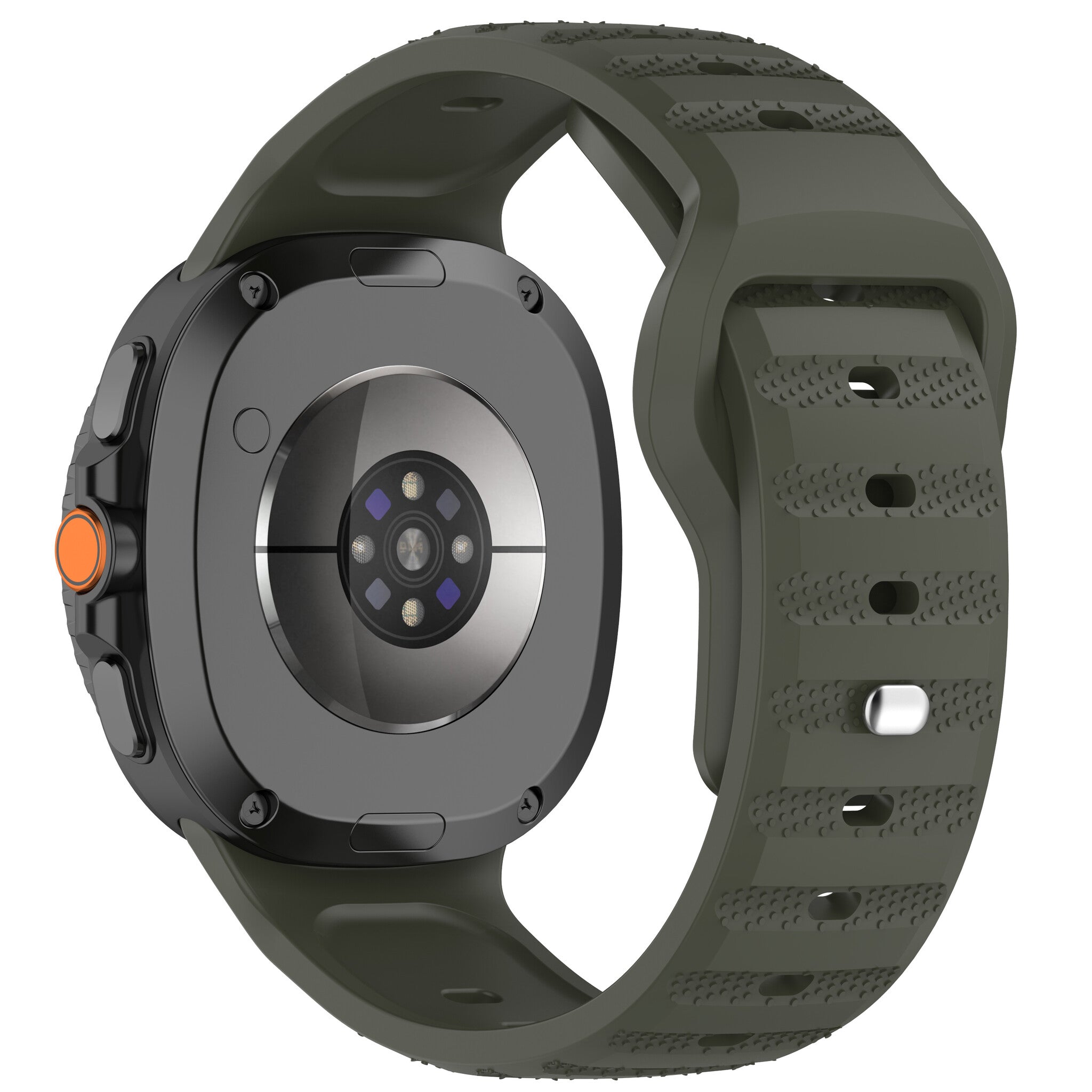 Samsung Galaxy Watch 9 - 44mm Outdoor Silicone Strap (Dark Green)