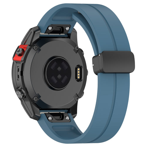 Garmin Forerunner 965 D-Buckle Silicone Strap (Grey-Blue)