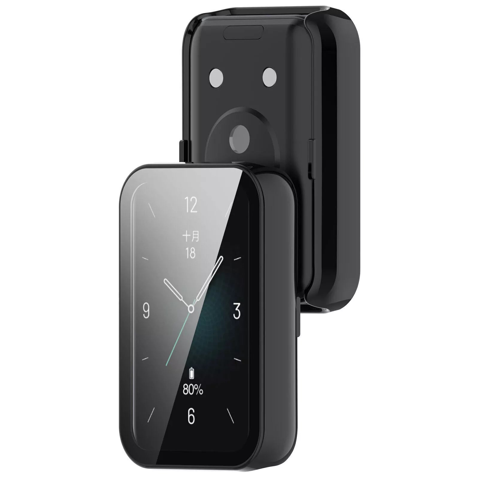 Funda rígida Honor Band 9 con cristal (negro)