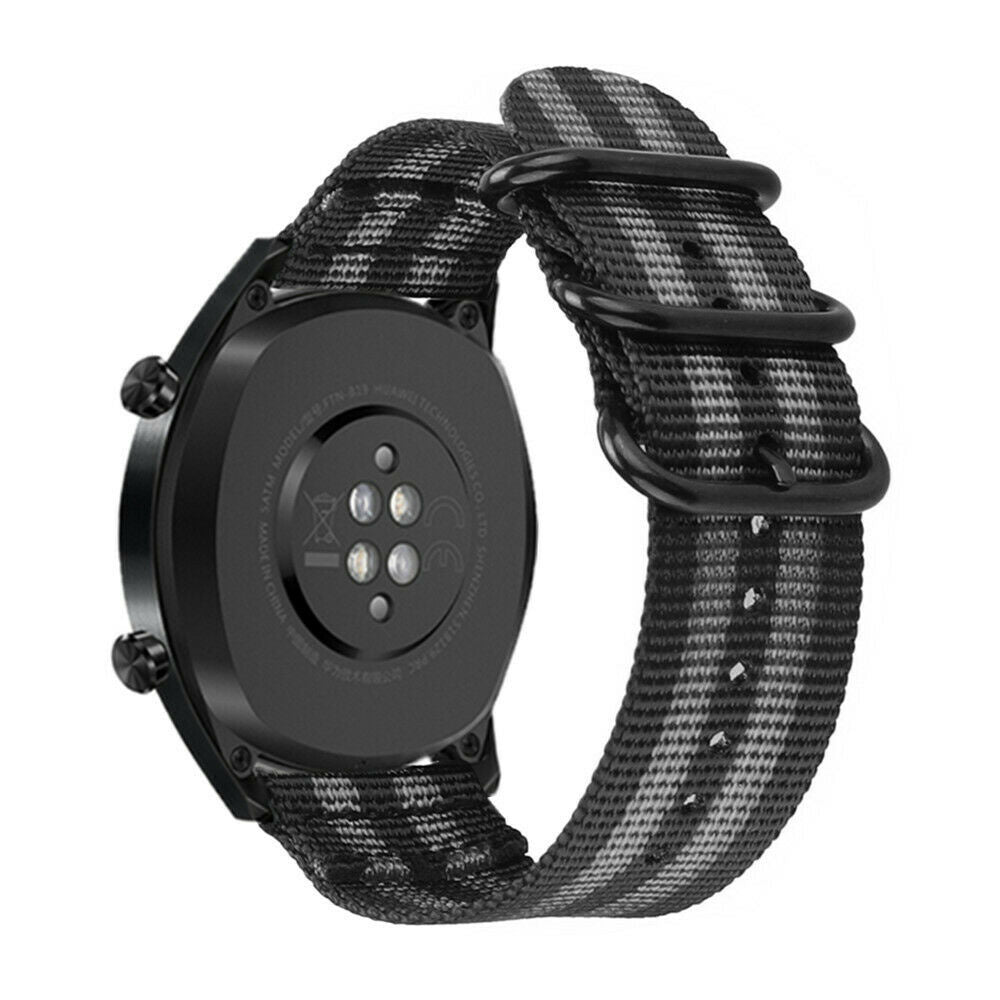 Correa nylon con hebilla Huawei Watch GT 4 - 46mm (negro/gris)