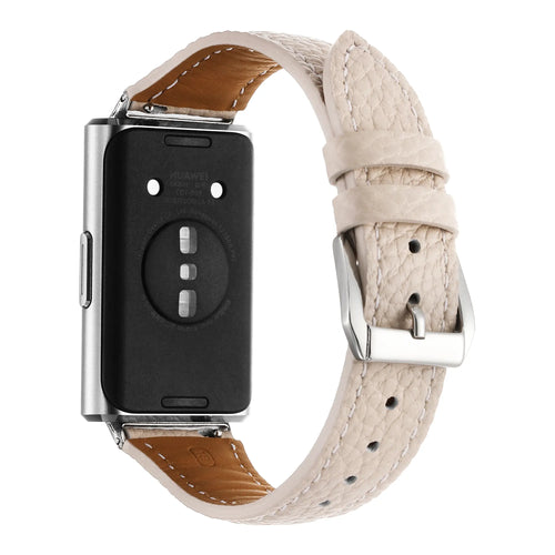 Correa cuero Huawei Band 11 (beige)
