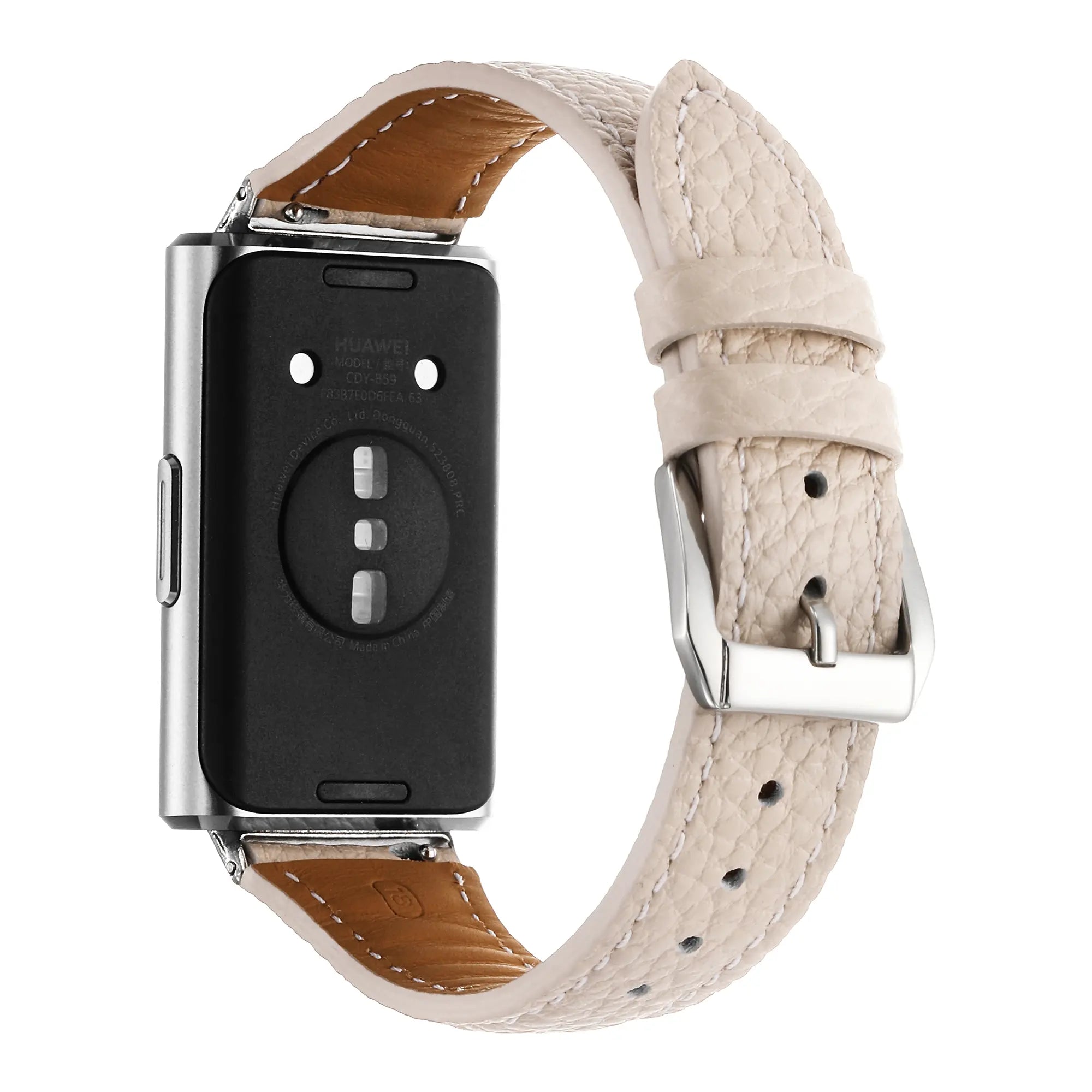Correa cuero Huawei Band 11 Pro (beige)