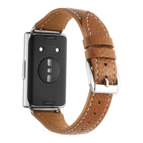 Correa cuero Huawei Band 11 Pro (marrón)