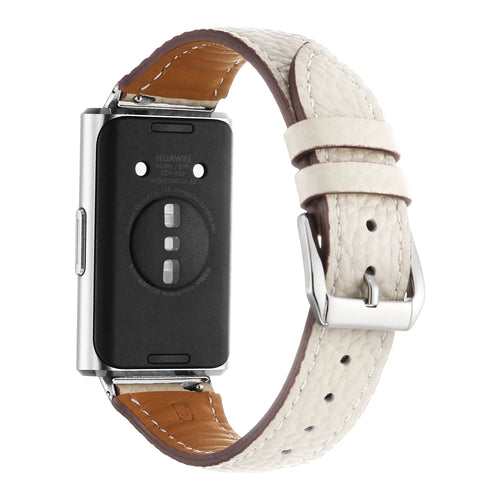 Correa cuero Huawei Band 11 (blanco estrella)