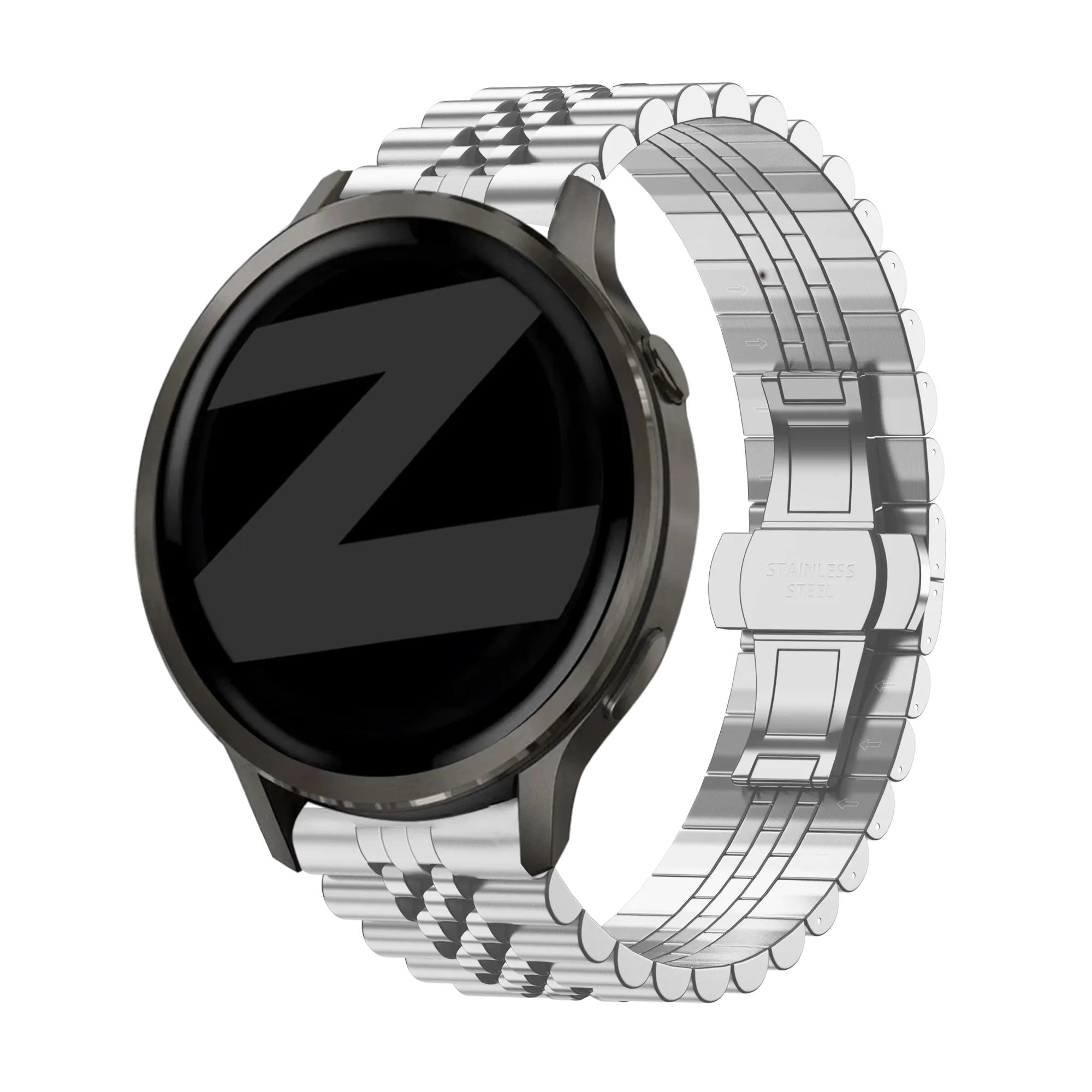 Bandz Garmin Forerunner 265s Steel Strap 'Jubilee' (Silver)