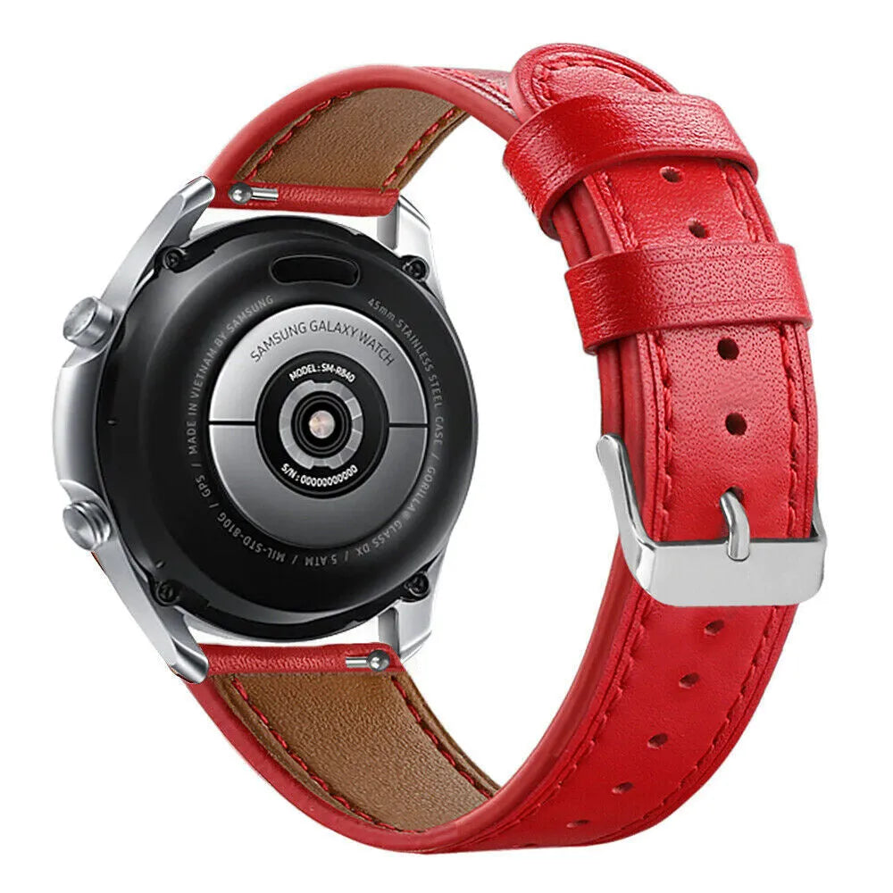 Correa cuero moderna Coros Apex 46mm (rojo)
