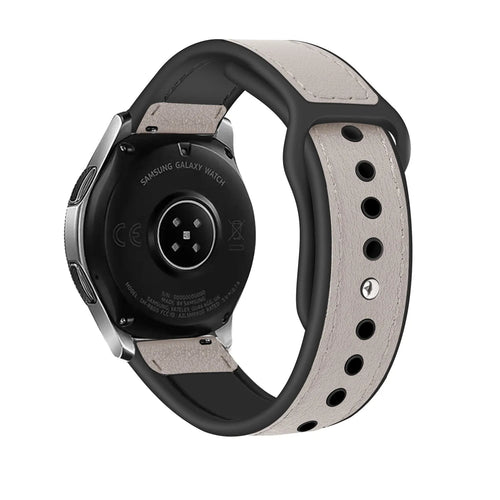Correa híbrida de cuero OnePlus Watch 3 (blanca)