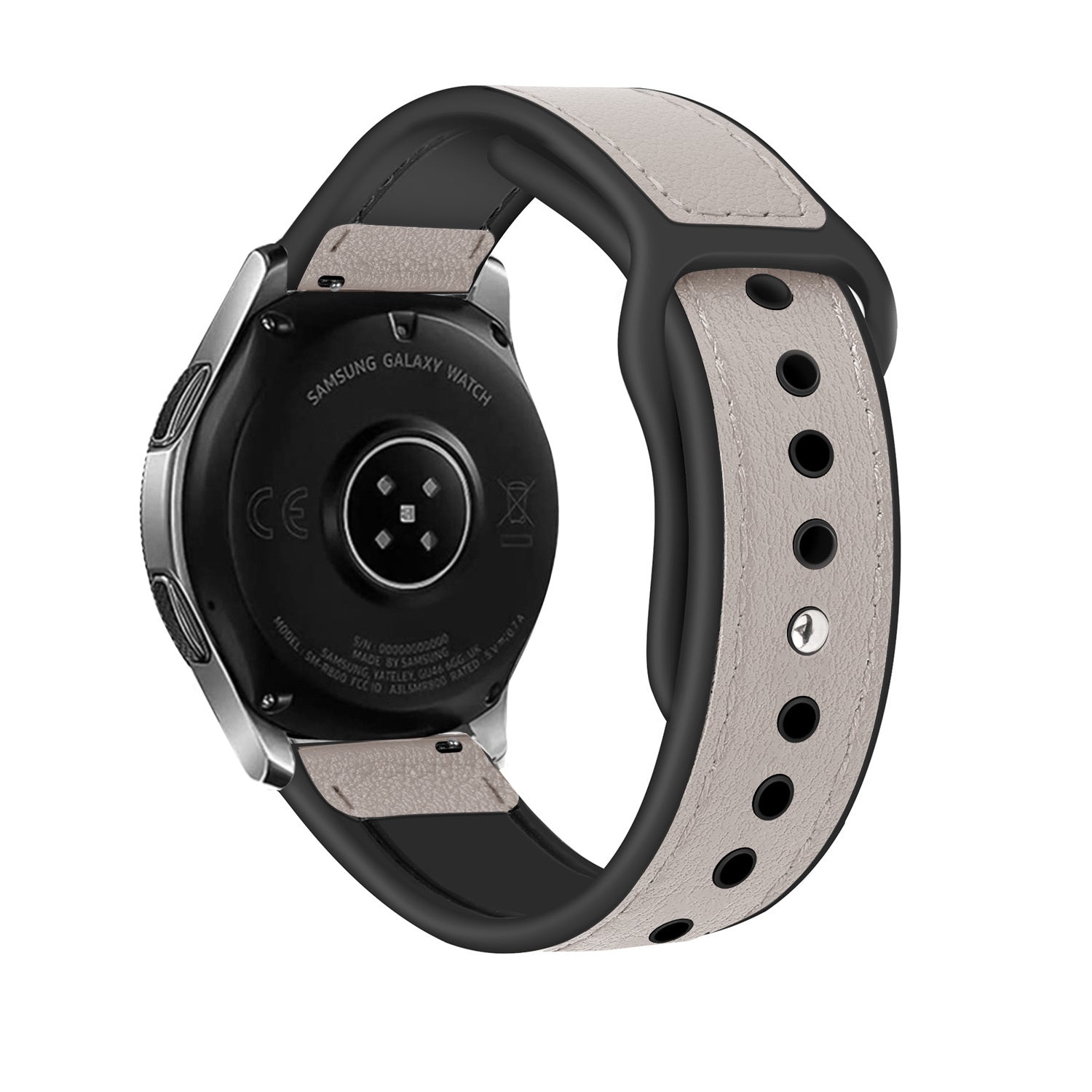 Correa híbrida de cuero Amazfit Bip 6 (blanca)