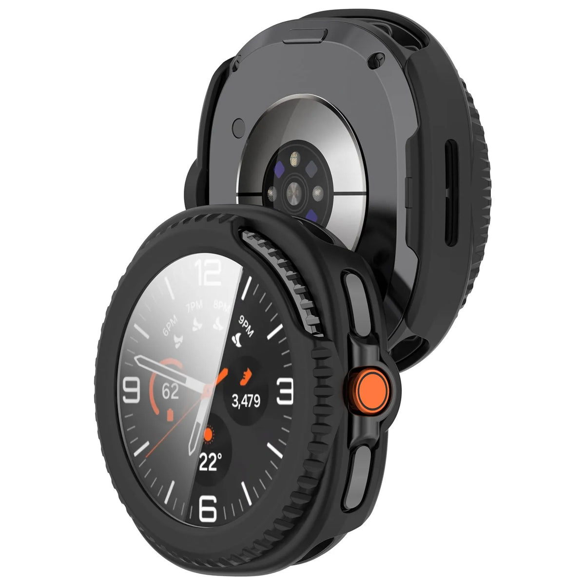 Funda con vidrio Samsung Galaxy Watch 8 Classic (negro)