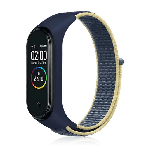 Nylon Strap, dark blue, on a watch, 3/4 rear view