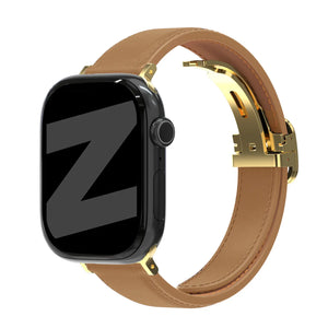 apple watch leather band d-type milk tea