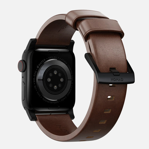 Nomad Correa cuero moderna Apple Watch (marrón/negro)