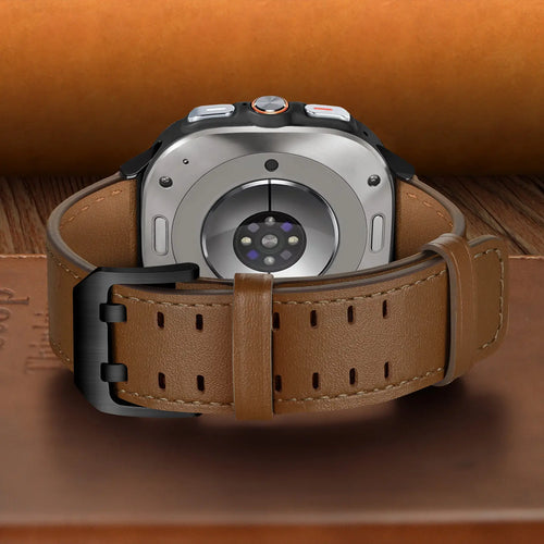 Samsung Galaxy Watch Ultra 2 Double Pin Leather Strap (Brown)