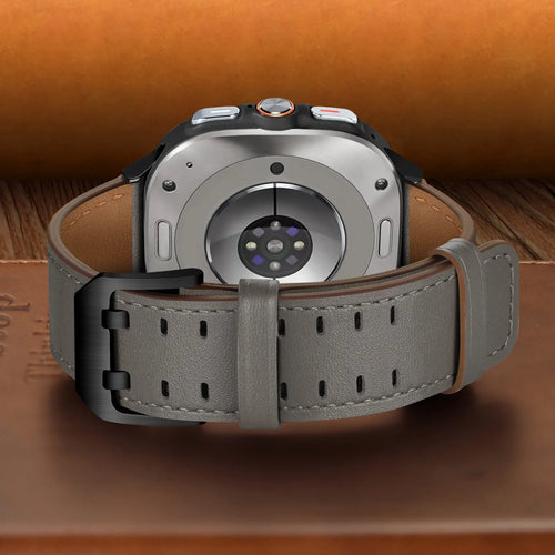 Samsung Galaxy Watch Ultra Double Pin Leather Strap (Grey)