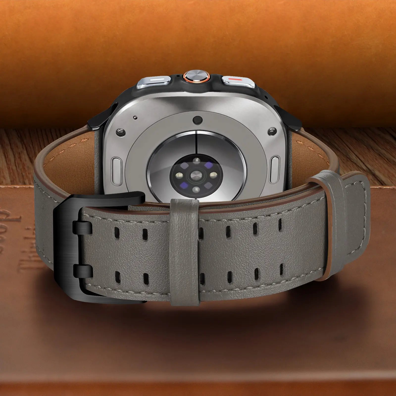 Samsung Galaxy Watch Ultra Double Pin Leather Strap (Grey)