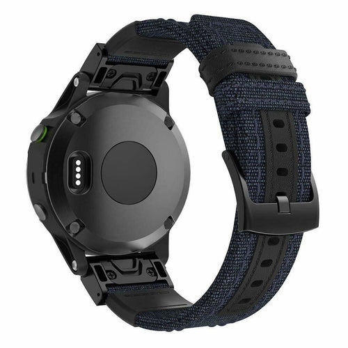 Correa nylon híbrida Garmin Quatix 8 Pro - 47mm (azul oscuro)