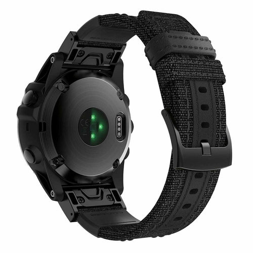Garmin D2 Mach 2 - 47mm Nylon Hybrid Strap (Black)