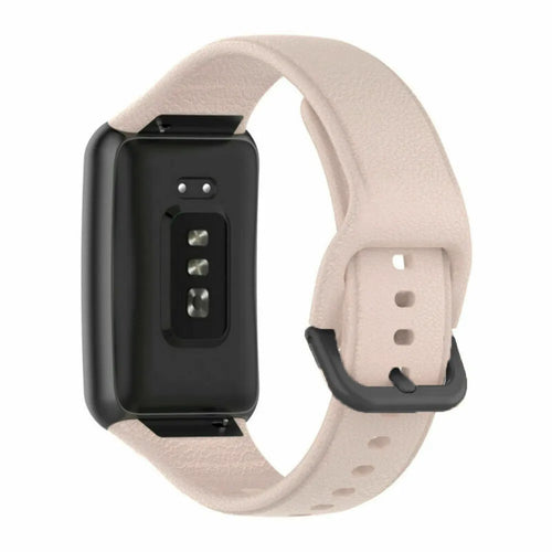 Silicone Strap, light pink, on a watch, 3/4 rear view