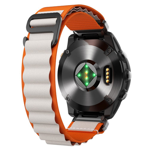 Garmin Fenix 5x Alpine Nylon Strap (Orange/Beige)