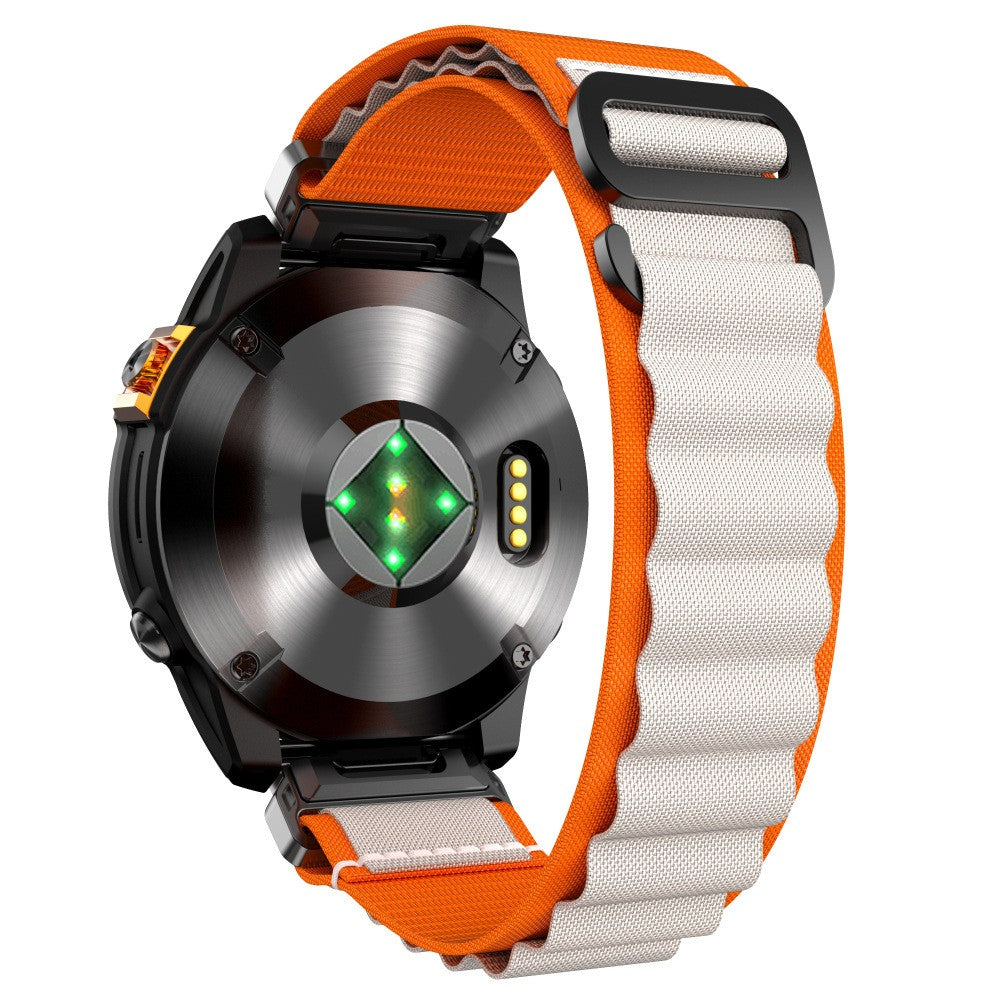 Correa Alpine nylon Garmin Fenix 8 - 47mm (naranja/beige)