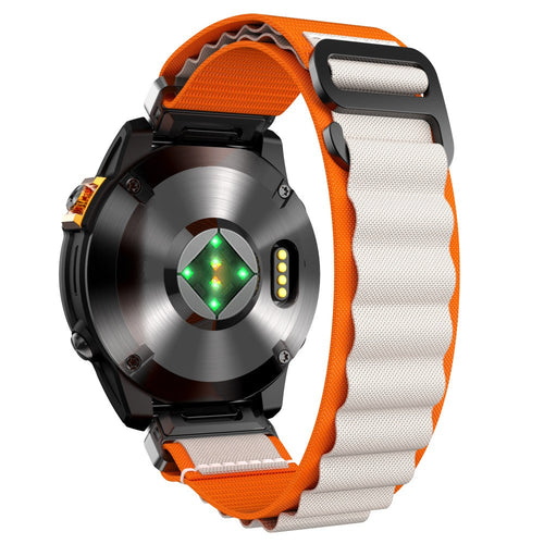 Correa Alpine nylon Garmin Fenix 8 Pro - 47mm (naranja/beige)