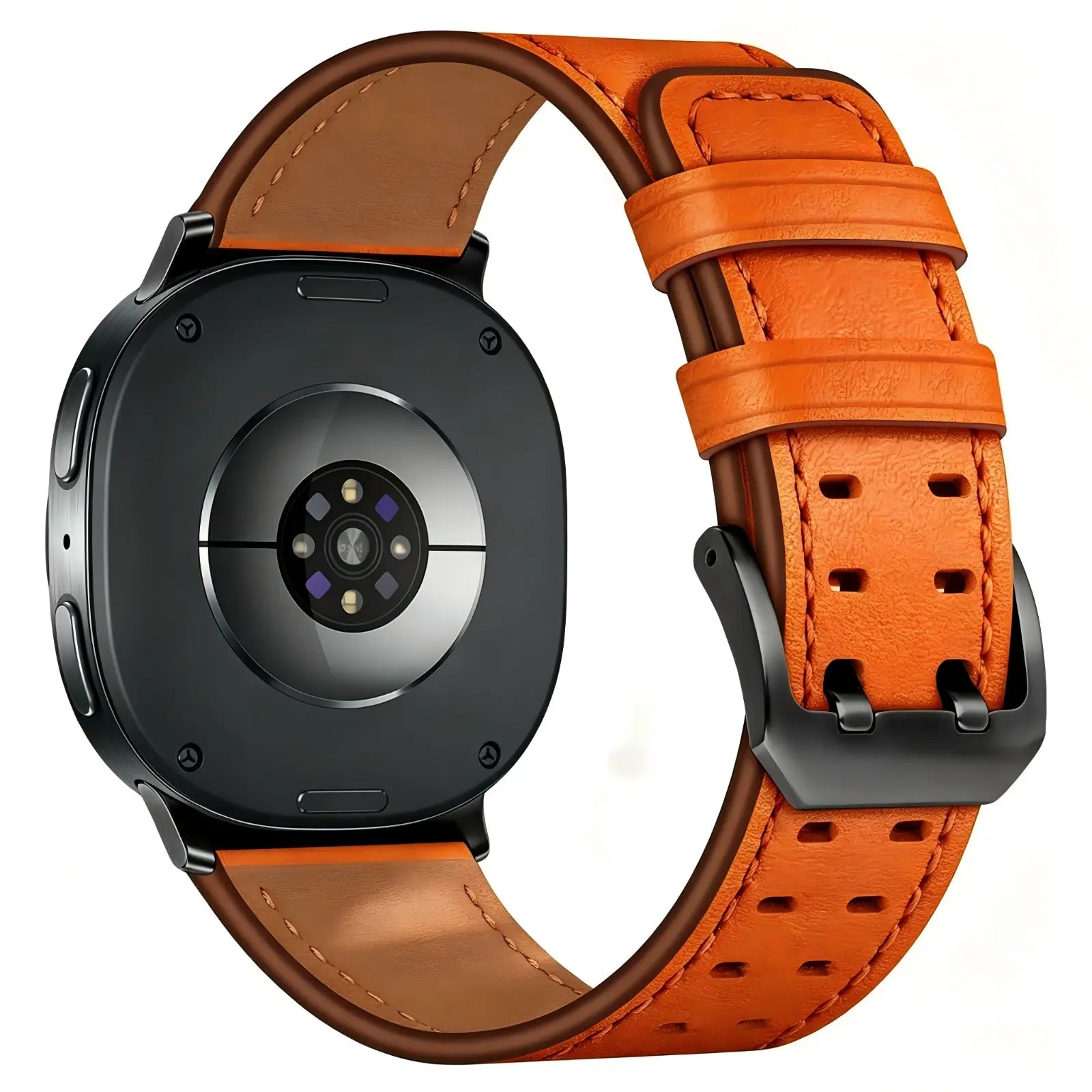 Samsung Galaxy Watch 8 Classic Double Pin Leather Strap (Orange)