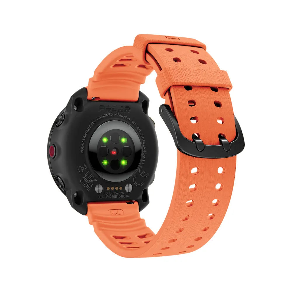 Polar Vantage M Silicone Grain Strap (Orange)