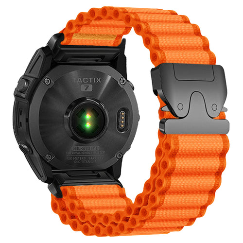 Garmin Quatix 3 / 6x / 7x Solar Outdoor Nylon Strap (Orange)
