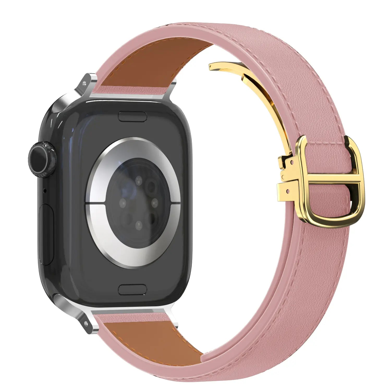 Bandz Correa cuero 'D-Type' Apple Watch (rosa)